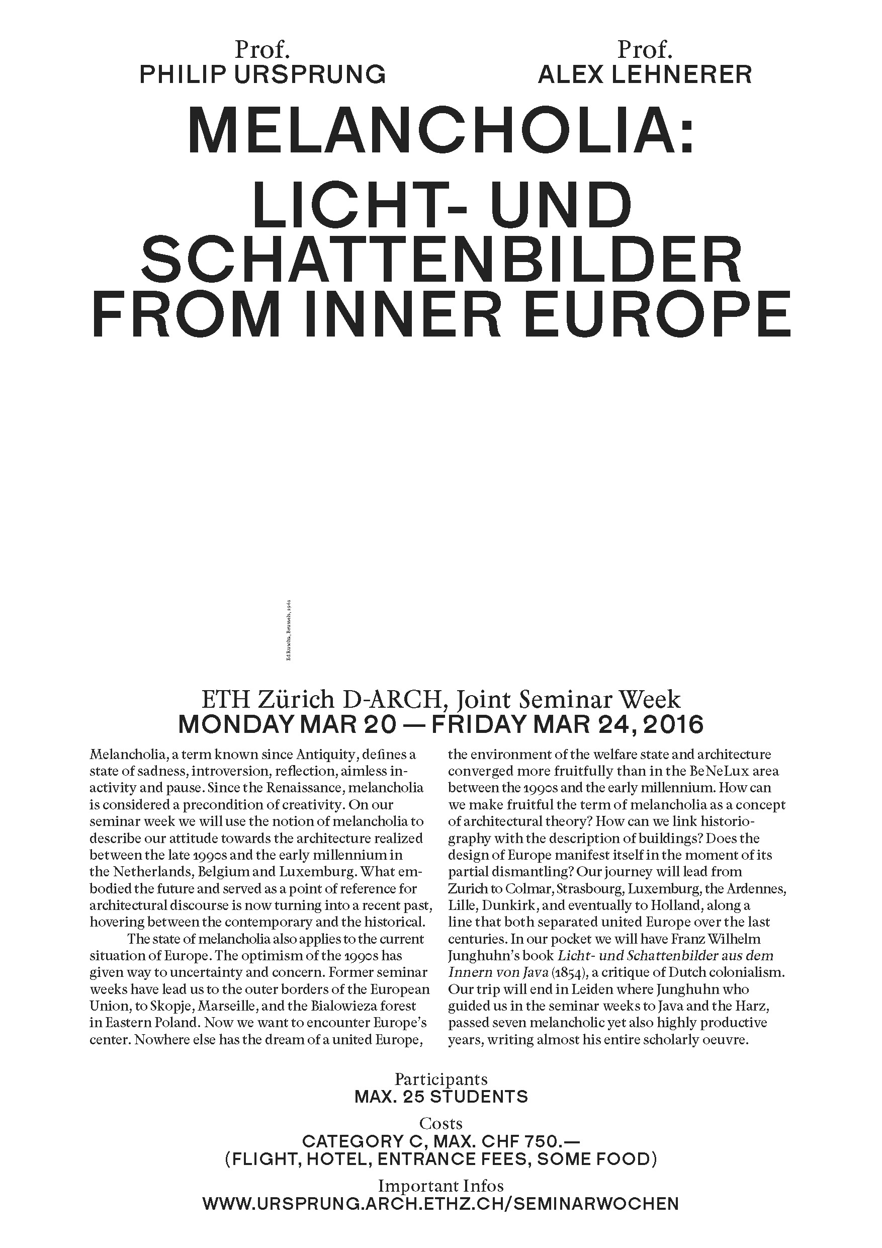 Link zur Website der Seminarwoche "Melancholia"