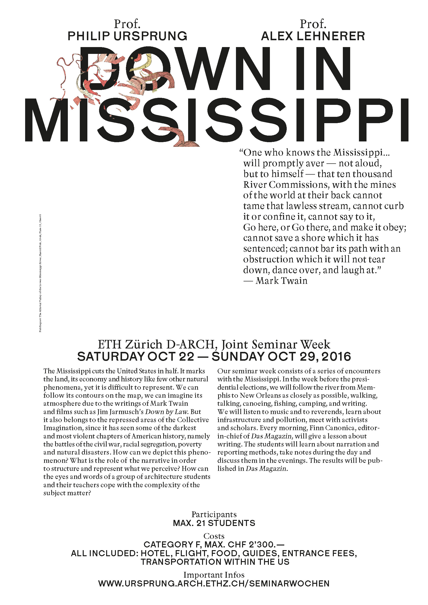 Poster for the Seminarweek to the Mississippi