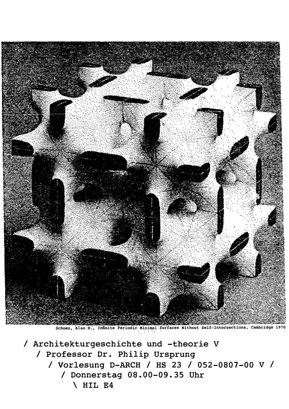 link to the webpage of the lecture Architekturgeschichte und -theorie V 